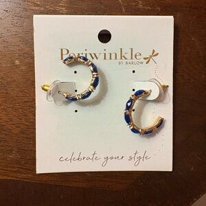 Periwinkle by Barlow Navy and Gold Earrings